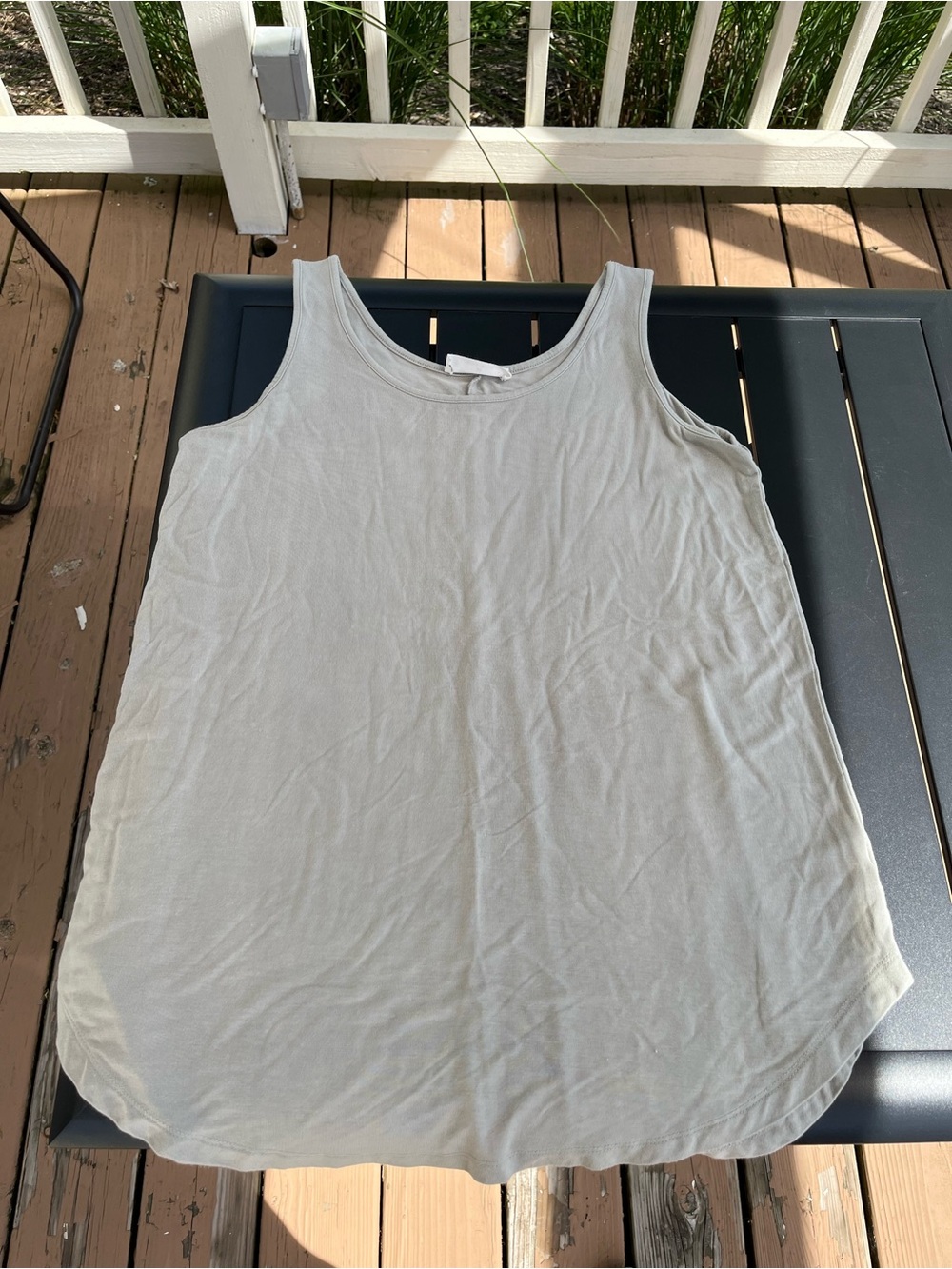 Zenana Outfitters Cream Scoop Neck Tank Top